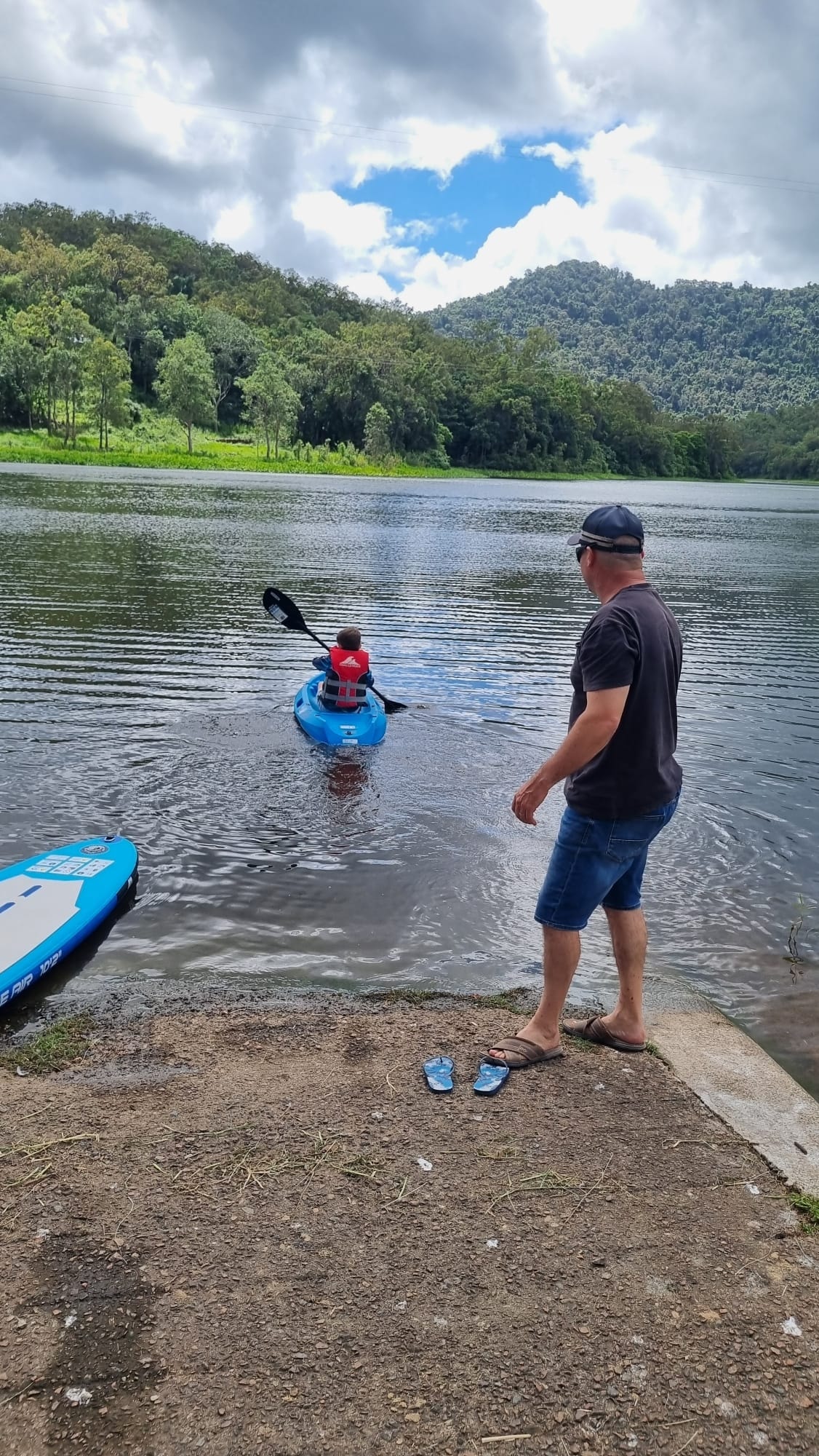 Canoeing at Middle Creek Dam near Wallaby Downs